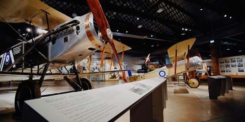 Retro aeroplane at Aerospace Bristol