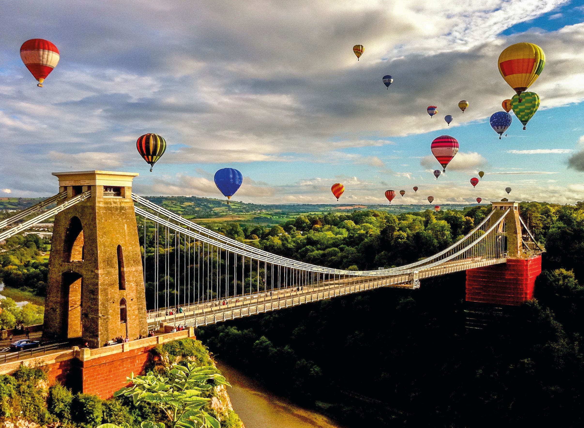 Clifton Suspension Bridge during the Bristol Balloon Fiesta